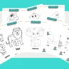 Animales en ingles para colorear